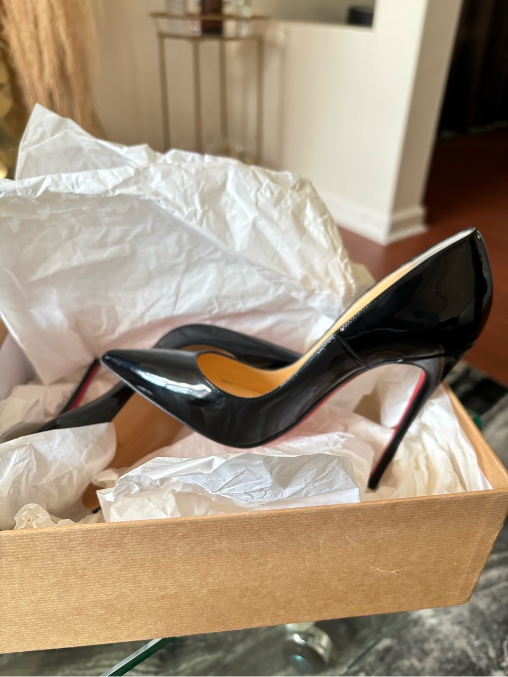 Black Patent Pointed-Toe Stiletto Pumps